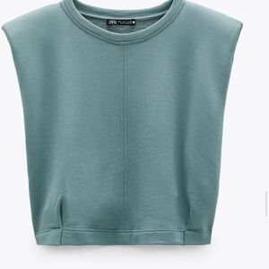 Zara sleeveless top with Shoulder Pads